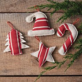 Holiday Shapes Fabric Ornaments