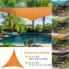 9.84ft Shade Sail Patio Cover Shade Canopy Camping Sail Awning Sail Sunscreen Shelter Triangle Cover - Orange