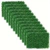 12Pcs Artificial Boxwood Topiary Hedge Plant Grass Backdrop Fence Privacy Screen Grass Wall Decoration For Balcony Garden Fence - Green