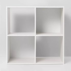 4 Cube Decorative Bookshelf - White