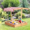 Kids Wooden Sandbox - as picture