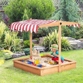 Kids Wooden Sandbox - as picture