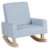 Kids Rocking Chair with Solid Wood Legs - blue