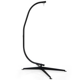 Solid Steel C Hammock Frame Stand - black