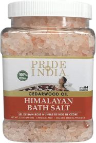 Himalayan Pink Bath Salt- CedarWood 40 oz (2.5Lb) Jar - Bath Salts