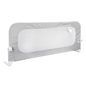 57.48IN Extra Long Toddler Bed Rail Guard Foldable Mesh Safety Kid Bedrail For Queen King Twin Full Size Bed Grey - Guard