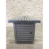 Living Source International Steel Propane/Natural Gas Outdoor Fire Pit Table with Lid (gray) - 1