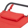 Polyester Hammock with Stand and Pillow for Outdoor , Multi color - Red