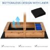Kids Wooden Sandbox - as picture
