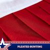 2 Pack USA Pleated Fan Flag 3x6 Feet American USA Bunting Decoration Flags PRINTED Patriotic Stars & Stripes with Canvas Header and Brass Grommets - G