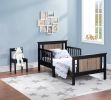 Connelly Reversible Panel Toddler Bed Black/Vintage Walnut - as Pic