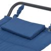 Polyester Hammock with Stand and Pillow for Outdoor , Multi color - Blue