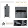 30.3"L X 21.3"W X 70.5"H Outdoor Storage Cabinet;  Wooden Tool Shed for Garden Patio Backyard,  Natural/Gray - Gray