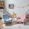 Kids Rocking Chair with Solid Wood Legs - blue