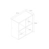 4 Cube Decorative Bookshelf - White