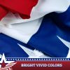 USA Pleated Fan Flag 4x8 Feet American USA Bunting Decoration Flags Embroidered Patriotic Stars & Sewn Stripes Canvas Header Brass Grommets - G128