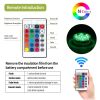 4Pcs Submersible RGB LED Lights IP68 Waterproof Underwater Color Changing Lamps Remote Control - White
