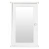 Single Door Mirror Indoor Bathroom Wall Mounted Cabinet Shelf White - As shown in the figure