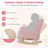 Kids Rocking Chair with Solid Wood Legs - Pink
