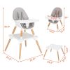 Free shipping Children's High Dining Chair Detachable Two-In-One Table And Chair  YJ - Gray