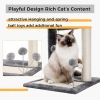 Indoor Small Cat Tree with Pad Fully Wrapped Scratching Posts  - Gray - Style B