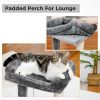 Indoor Small Cat Tree with Pad Fully Wrapped Scratching Posts  - Gray - Style B