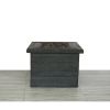 Living Source International Fiber Reinforced Concrete Propane/Natural Gas Fire Pit Table (Dark Wood) - 1