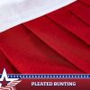 USA Pleated Fan Flag 4x8 Feet American USA Bunting Decoration Flags Embroidered Patriotic Stars & Sewn Stripes Canvas Header Brass Grommets - G128