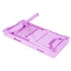 Foldable Laptop Table Bed Notebook Desk with Cooling Fan Mouse Board LED light 4 xUSB Ports Breakfast Snacking Tray - Purple