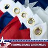 USA Pleated Fan Flag 4x8 Feet American USA Bunting Decoration Flags Embroidered Patriotic Stars & Sewn Stripes Canvas Header Brass Grommets - G128