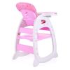 Multipurpose Adjustable Highchair,Children's dining chair for Baby Toddler Dinning Table with Feeding Tray and 5-Point Safety Buckle XH  - Pink