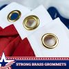 2 Pack USA Pleated Fan Flag 3x6 Feet American USA Bunting Decoration Flags PRINTED Patriotic Stars & Stripes with Canvas Header and Brass Grommets - G
