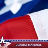 USA Pleated Fan Flag 4x8 Feet American USA Bunting Decoration Flags Embroidered Patriotic Stars & Sewn Stripes Canvas Header Brass Grommets - G128