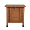 Modern Wooden Rabbit Cat Dog Hutch;  Indoor/Outdoor Retreat House with Openable Roof for Small Pets;  Weatherproof;  Bright Orange - Bright Orange