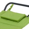 Polyester Hammock with Stand and Pillow for Outdoor , Multi color - Green