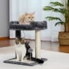 Indoor Small Cat Tree with Pad Fully Wrapped Scratching Posts  - Gray - Style B