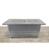 Living Source International Steel Propane/Natural Gas Outdoor Fire Pit Table with Lid (gray) - 1