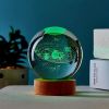Creative 3D Inner Carving Luminous Crystal Ball Colorful Gradient Small Night Lamp Home Decorations Gifts Selection - AS