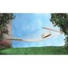 53.5" White and Brown Two Person Outdoor Hammock - white - cotton/metal