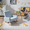 Kids Rocking Chair with Solid Wood Legs - blue