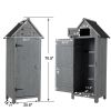 30.3"L X 21.3"W X 70.5"H Outdoor Storage Cabinet;  Wooden Tool Shed for Garden Patio Backyard,  Natural/Gray - Gray