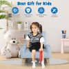 Kids Rocking Chair with Solid Wood Legs - blue