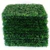 12Pcs Artificial Boxwood Topiary Hedge Plant Grass Backdrop Fence Privacy Screen Grass Wall Decoration For Balcony Garden Fence - Green