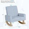 Kids Rocking Chair with Solid Wood Legs - blue