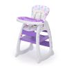 Multipurpose Adjustable Highchair,Children's dining chair for Baby Toddler Dinning Table with Feeding Tray and 5-Point Safety Buckle XH  - Purple