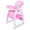 Multipurpose Adjustable Highchair,Children's dining chair for Baby Toddler Dinning Table with Feeding Tray and 5-Point Safety Buckle XH  - Pink