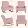 Kids Rocking Chair with Solid Wood Legs - Pink