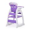 Multipurpose Adjustable Highchair,Children's dining chair for Baby Toddler Dinning Table with Feeding Tray and 5-Point Safety Buckle XH  - Purple