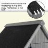 30.3"L X 21.3"W X 70.5"H Outdoor Storage Cabinet;  Wooden Tool Shed for Garden Patio Backyard,  Natural/Gray - Gray