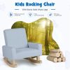 Kids Rocking Chair with Solid Wood Legs - blue